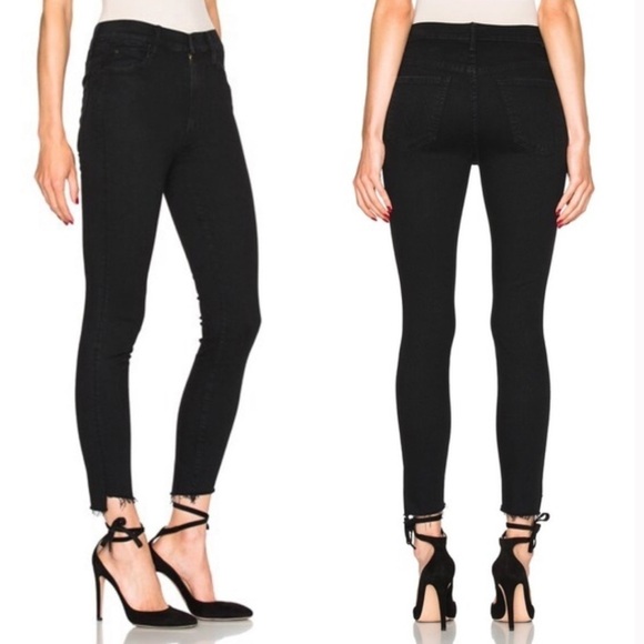 Mother stunner zip ankle step gray not guilty black jeans . Size 25. - Picture 1 of 15